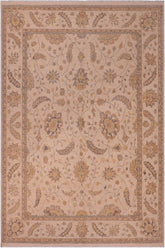 handmade Traditional Kafkaz Beige Beige Hand Knotted RECTANGLE 100% WOOL area rug 8 x 10
